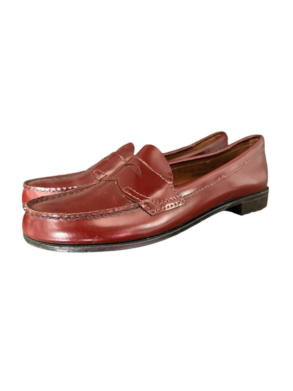 GH Bass Women’s Penny Loafer Wine Red Size 9 AAAA narrow - Picture 4 of 12